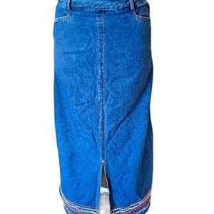 Long Denim Skirt M